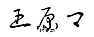曾庆福王原卿草书个性签名怎么写