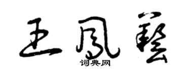 曾庆福王凤艺草书个性签名怎么写