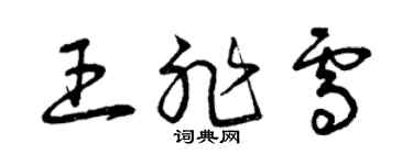 曾庆福王非雪草书个性签名怎么写