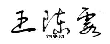 曾庆福王陈霞草书个性签名怎么写
