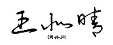 曾庆福王北晴草书个性签名怎么写