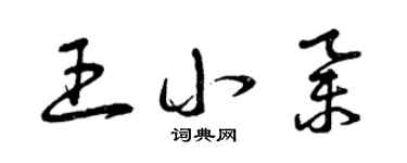 曾庆福王小举草书个性签名怎么写