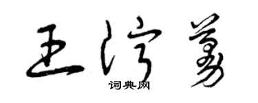 曾庆福王泞蔓草书个性签名怎么写