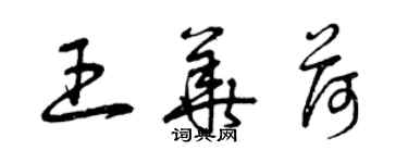 曾庆福王华荷草书个性签名怎么写