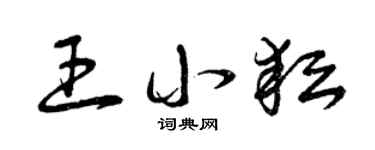 曾庆福王小耘草书个性签名怎么写