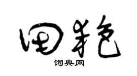 曾庆福田艳草书个性签名怎么写