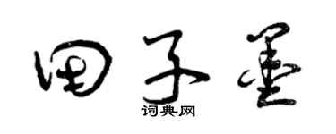 曾庆福田子墨草书个性签名怎么写