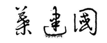 曾庆福叶建国草书个性签名怎么写