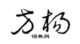 曾庆福方杨草书个性签名怎么写