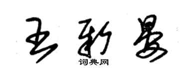 朱锡荣王新晏草书个性签名怎么写