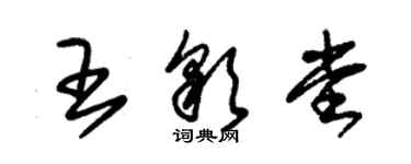 朱锡荣王彩堂草书个性签名怎么写