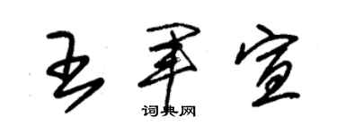 朱锡荣王军宣草书个性签名怎么写