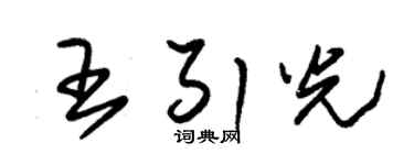 朱锡荣王引光草书个性签名怎么写