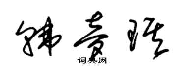 朱锡荣韩梦琪草书个性签名怎么写