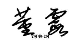 朱锡荣董霞草书个性签名怎么写