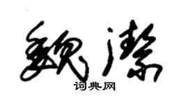 朱锡荣魏洁草书个性签名怎么写