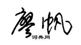朱锡荣廖帆草书个性签名怎么写