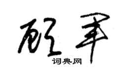 朱锡荣顾军草书个性签名怎么写