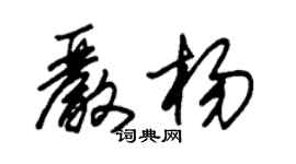 朱锡荣严杨草书个性签名怎么写