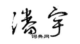 曾庆福潘宇草书个性签名怎么写