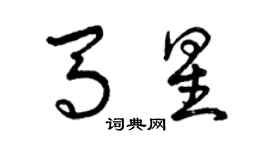 曾庆福马星草书个性签名怎么写