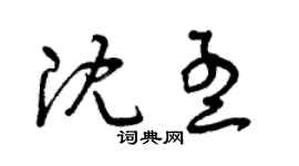 曾庆福沈孟草书个性签名怎么写