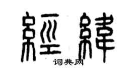 曾庆福经纬篆书个性签名怎么写