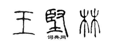 陈声远王坚林篆书个性签名怎么写
