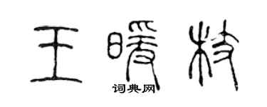 陈声远王暖枝篆书个性签名怎么写