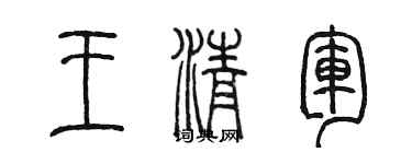 陈墨王清军篆书个性签名怎么写