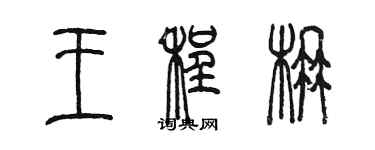 陈墨王程楠篆书个性签名怎么写