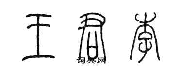 陈墨王君李篆书个性签名怎么写