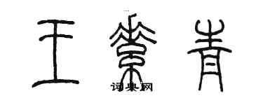 陈墨王素青篆书个性签名怎么写