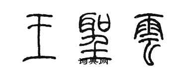 陈墨王圣云篆书个性签名怎么写