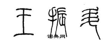 陈墨王振升篆书个性签名怎么写