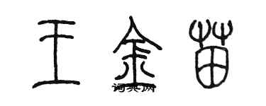 陈墨王金苗篆书个性签名怎么写