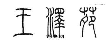 陈墨王泽苑篆书个性签名怎么写