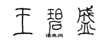 陈墨王碧盛篆书个性签名怎么写