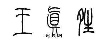 陈墨王真晴篆书个性签名怎么写