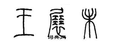 陈墨王展未篆书个性签名怎么写