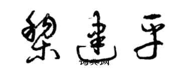 曾庆福黎建平草书个性签名怎么写