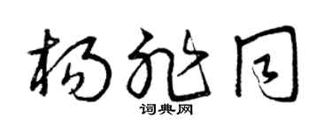 曾庆福杨非同草书个性签名怎么写