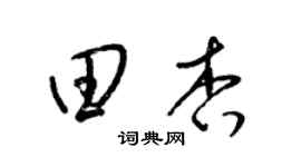 梁锦英田杏草书个性签名怎么写