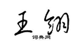 梁锦英王翎草书个性签名怎么写