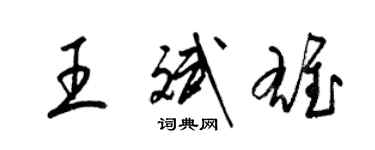梁锦英王斌雄草书个性签名怎么写