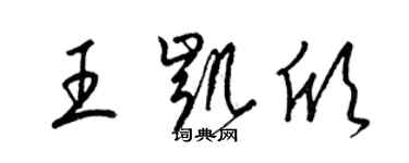 梁锦英王凯欣草书个性签名怎么写