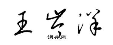 梁锦英王岑洋草书个性签名怎么写