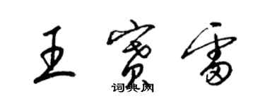梁锦英王赛雷草书个性签名怎么写