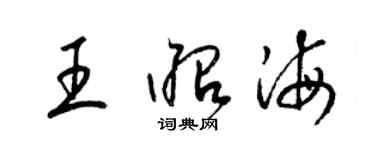 梁锦英王昭海草书个性签名怎么写