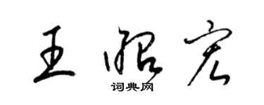 梁锦英王昭宏草书个性签名怎么写